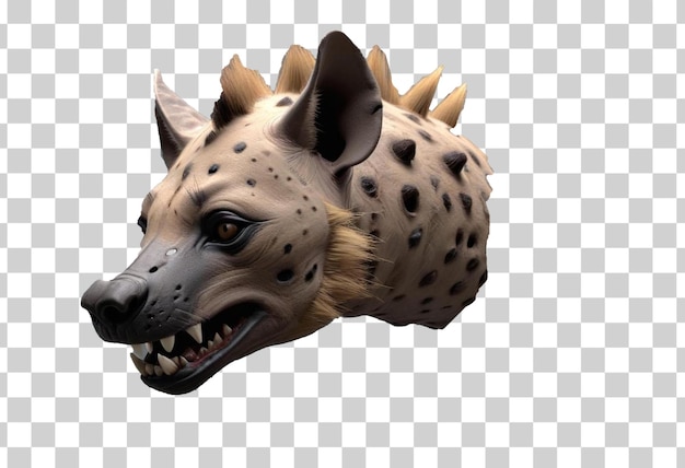 PSD isolated 3d hyena head