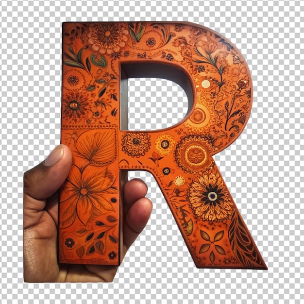 PSD isolated 3d letter on a clear png canva