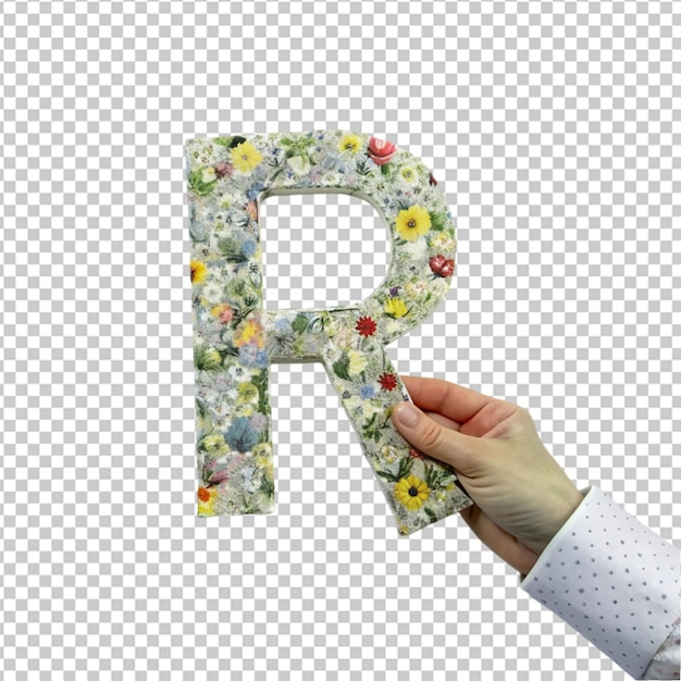 Isolated 3D Letter on a Clear PNG Canva