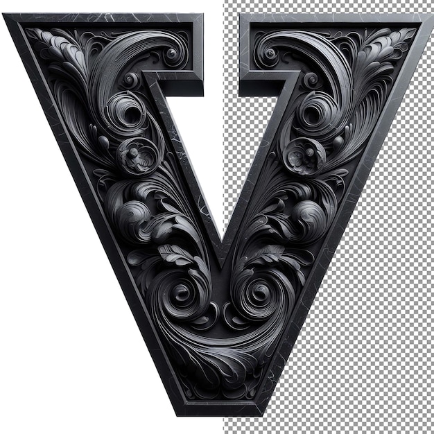 Isolated 3D Letter on a Clear PNG Canva