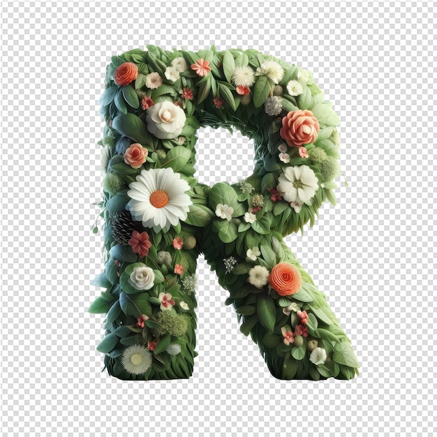 PSD isolated 3d letter on a clear png canva