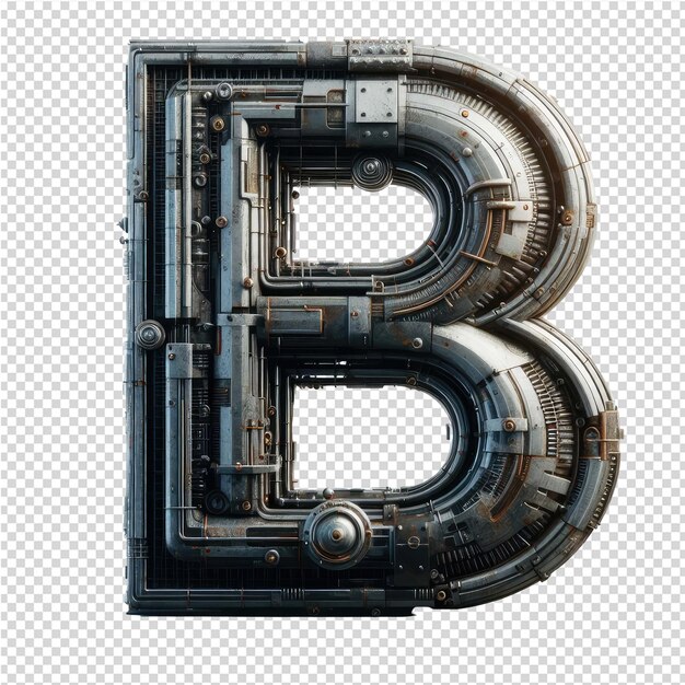 PSD isolated 3d letter on a clear png canva