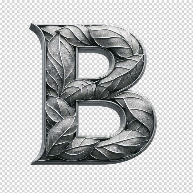 PSD isolated 3d letter on a clear png canva