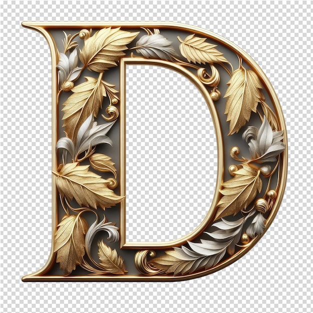 Isolated 3D Letter on a Clear PNG Canva