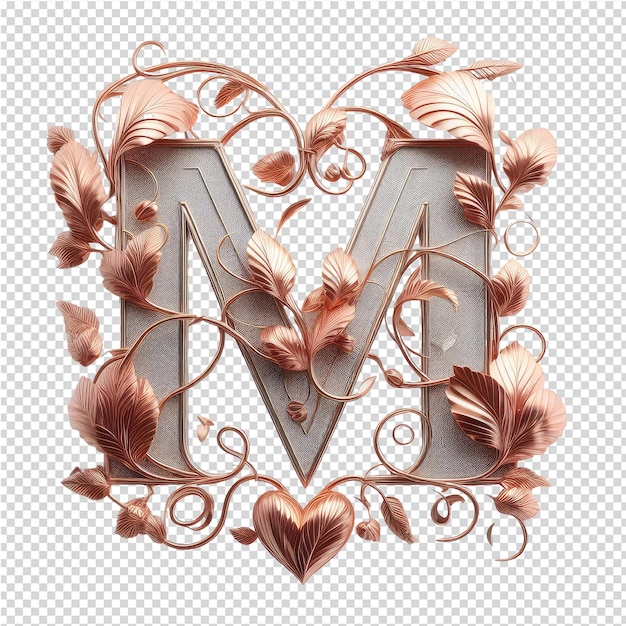 PSD isolated 3d letter on a clear png canva