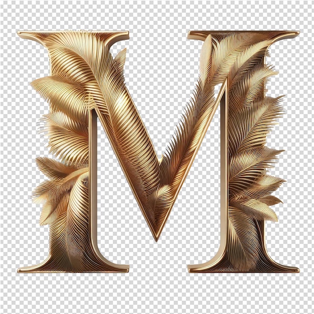 PSD isolated 3d letter on a clear png canva