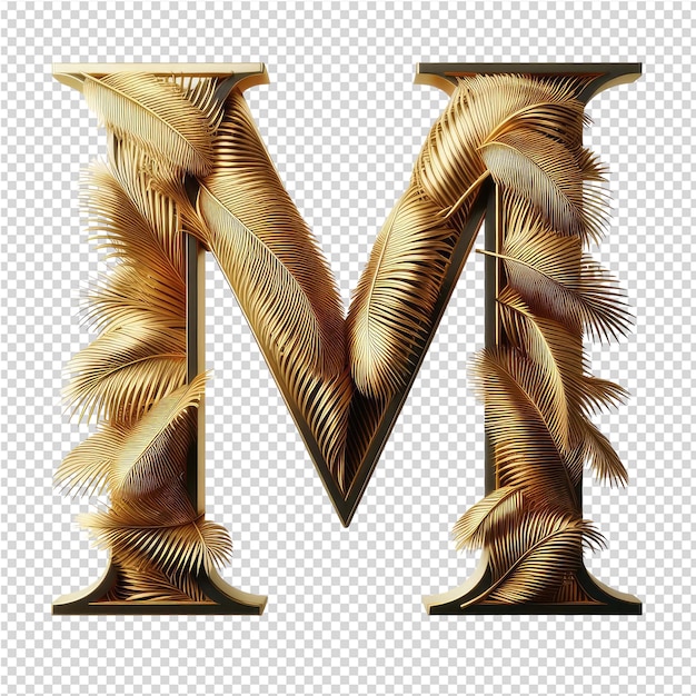 Isolated 3D Letter on a Clear PNG Canva