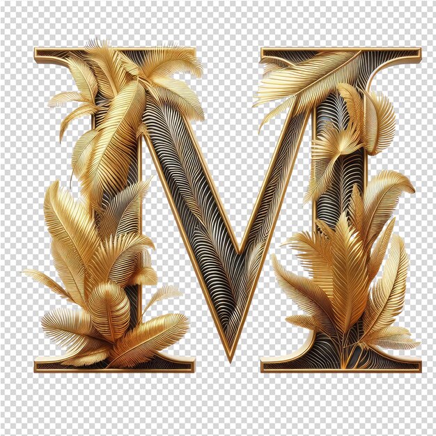 Isolated 3D Letter on a Clear PNG Canva