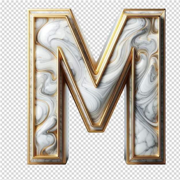 PSD isolated 3d letter on a clear png canva