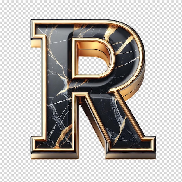 PSD isolated 3d letter on a clear png canva