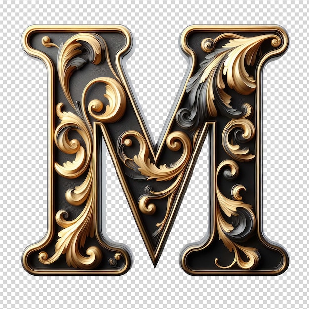 Isolated 3D Letter on a Clear PNG Canva