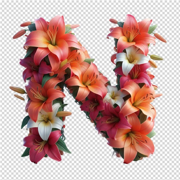 Isolated 3D Letter on a Clear PNG Canva