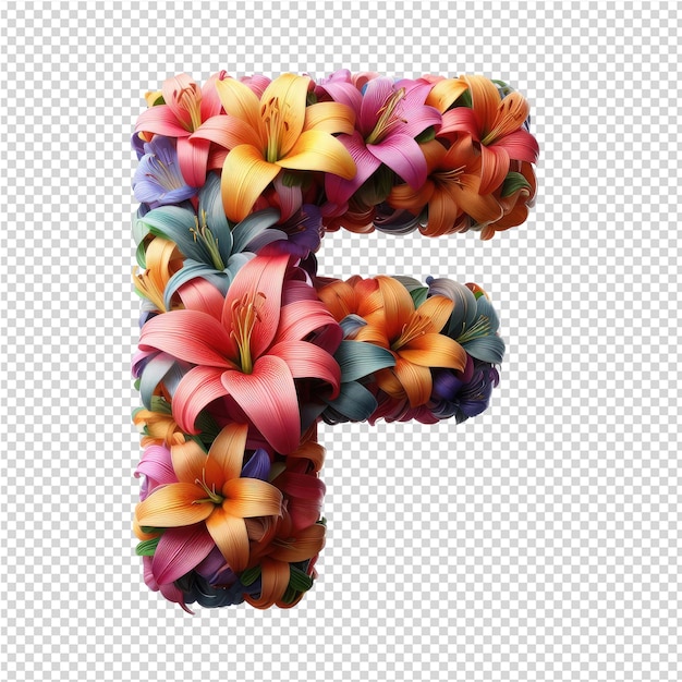 Isolated 3D Letter on a Clear PNG Canva