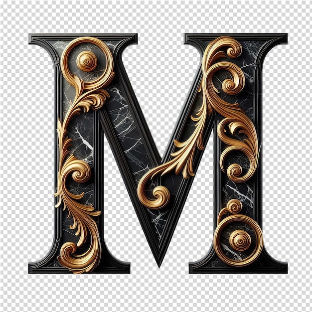 PSD isolated 3d letter on a clear png canva