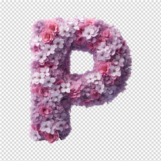 Isolated 3D Letter on a Clear PNG Canva