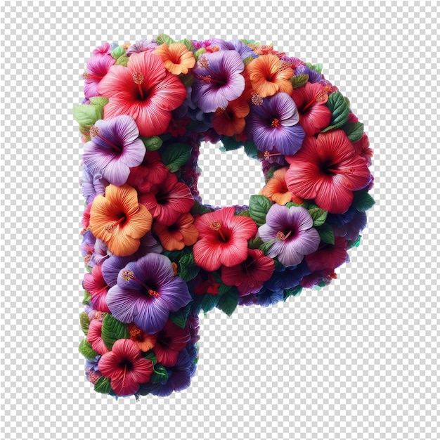 Isolated 3D Letter on a Clear PNG Canva