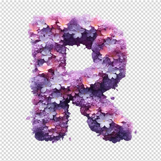 PSD isolated 3d letter on a clear png canva