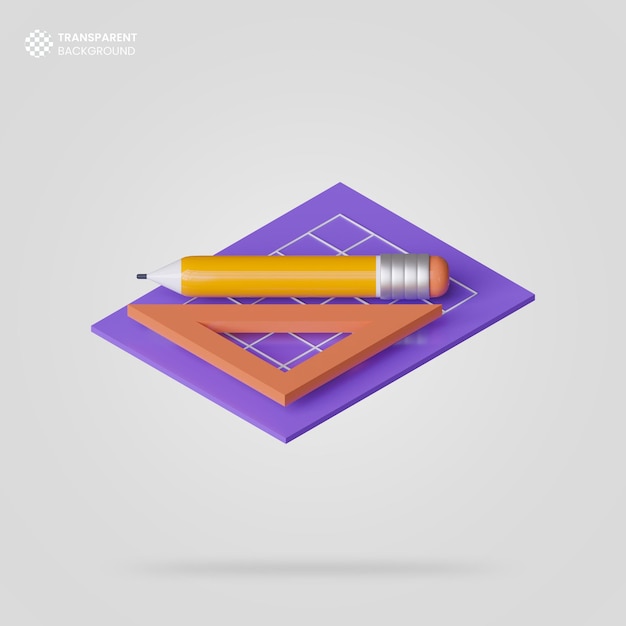 Isolated 3d render education book icon