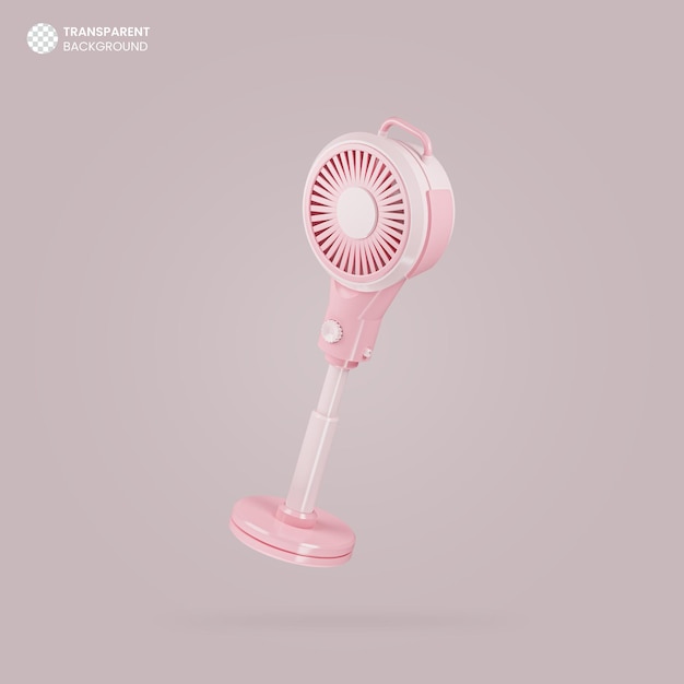 Isolated 3d render portable table fan icon