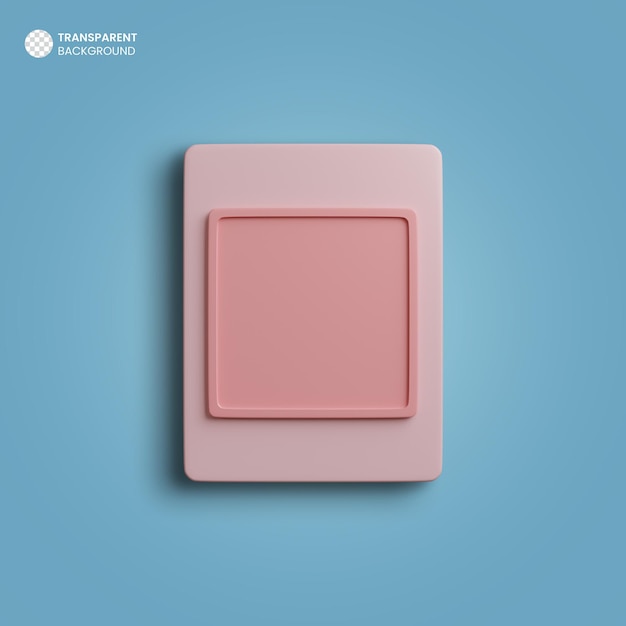 Isolated 3d social meida post frame icon