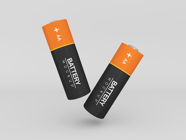 Isolated aa battery mockup