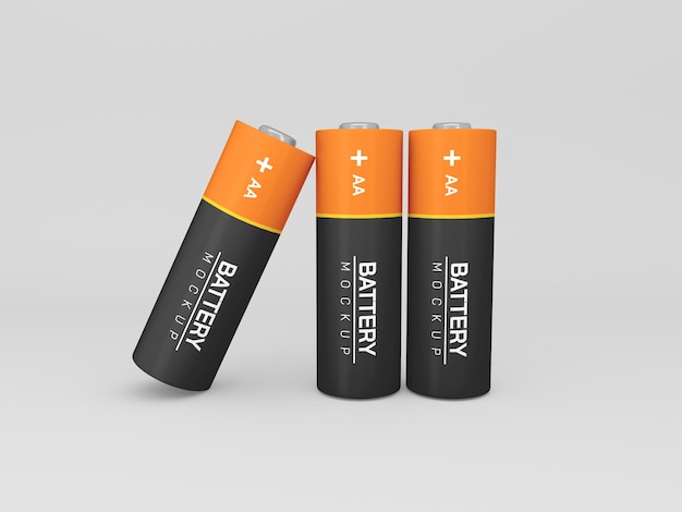 Isolated aa battery mockup