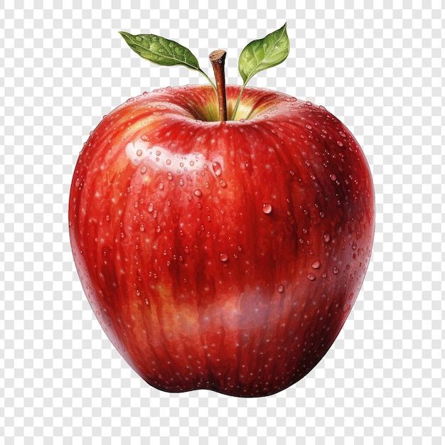 PSD isolated apple style png with white background generative ia