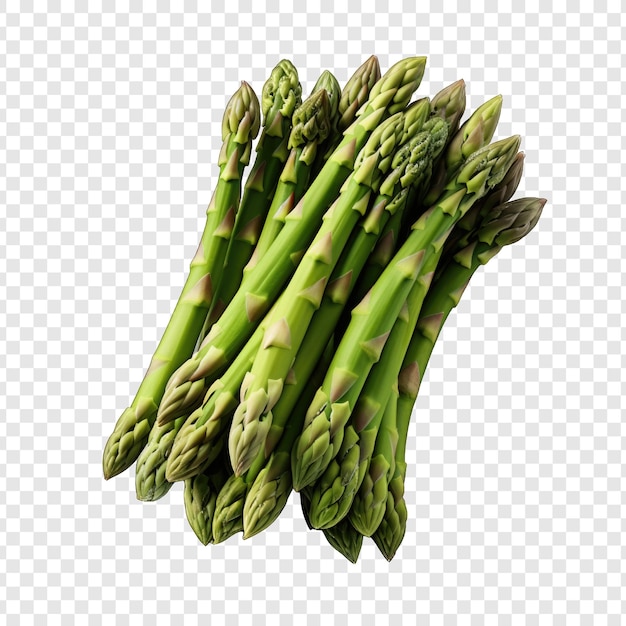 PSD isolated asparagos style png with white background cartoon generative ia