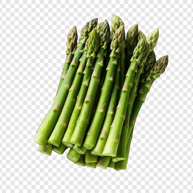 PSD isolated asparagos style png with white background cartoon generative ia