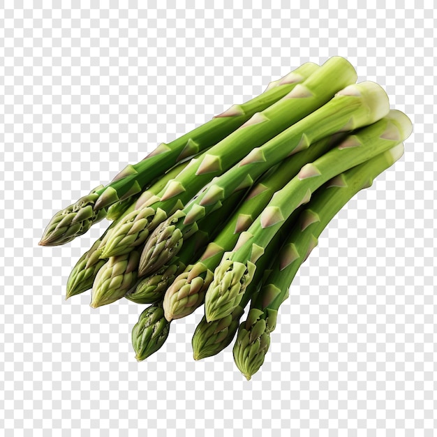 PSD isolated asparagos style png with white background cartoon generative ia