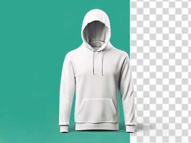 PSD isolated back white hoodie