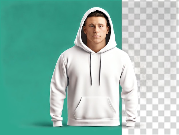 PSD isolated back white hoodie