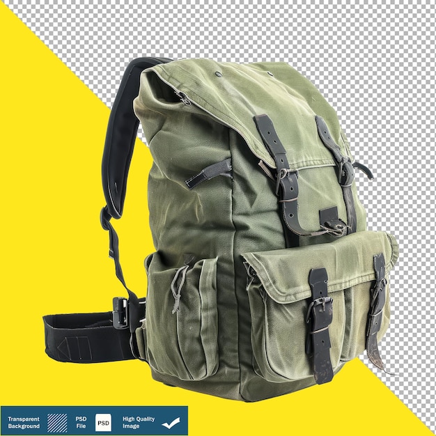 Isolated Backpack on White Background Transparent PNG PSD