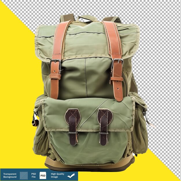 Isolated Backpack on White Background Transparent PNG PSD