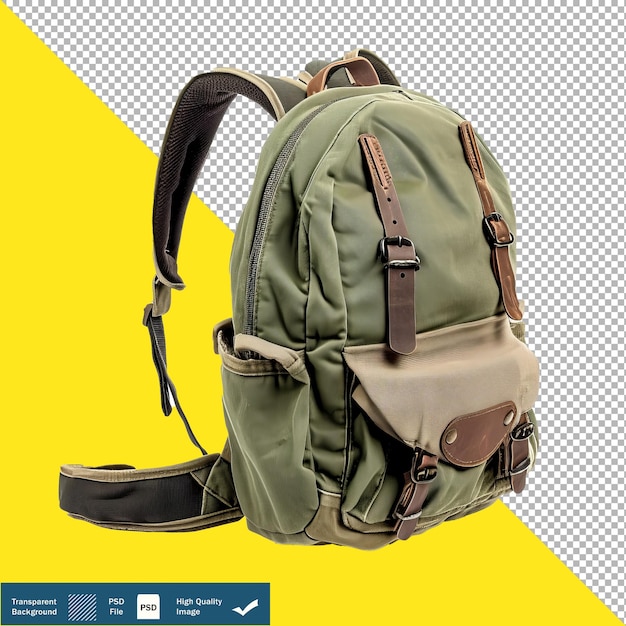 Isolated Backpack on White Background Transparent PNG PSD