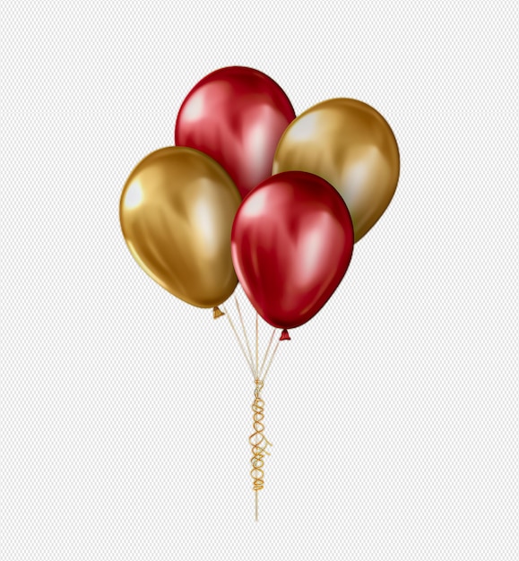 Isolated Balloons Birthday