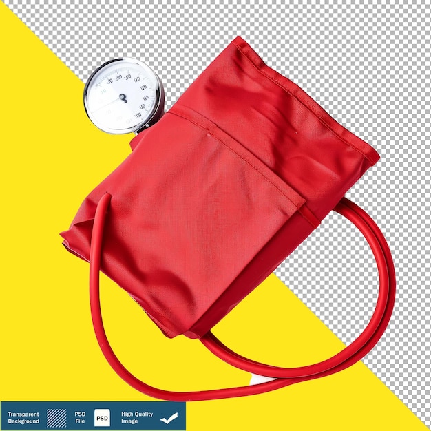 Isolated Blood Pressure Cuff on White Background Transparent PNG PSD