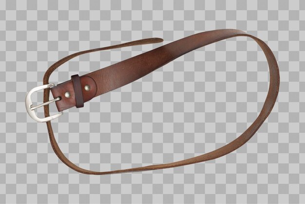 Isolated brown leather belt