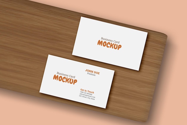 isolated business card design mockup