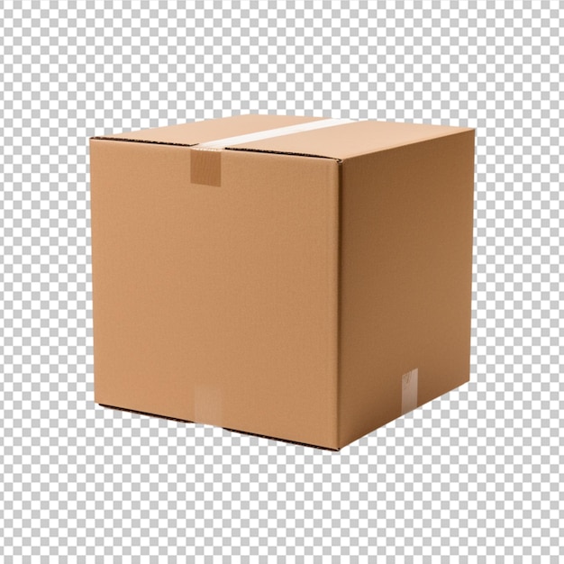 isolated cardboard box on white background