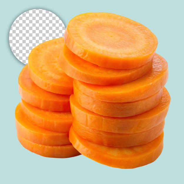 Isolated carrots with a clipping path on transparent background