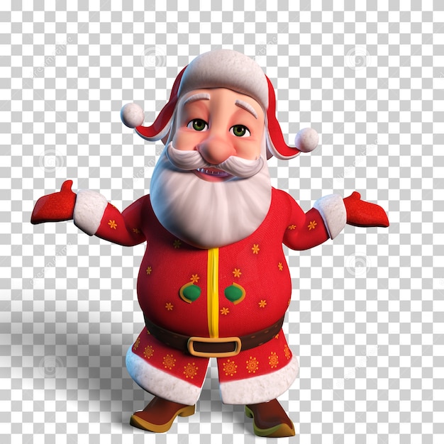 Isolated Character Illustration of Sad Santa Claus for Christmas design