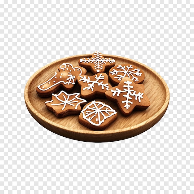 PSD isolated christmas gingerbread on a clear surface perfect for holidaythemed imagery