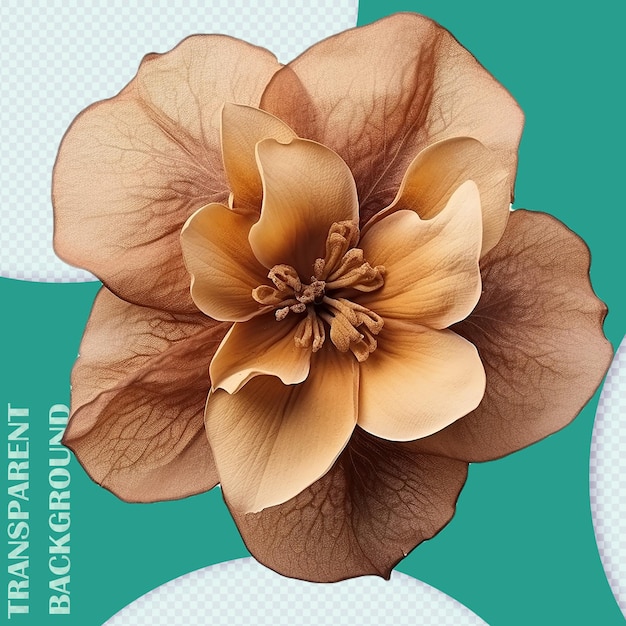 PSD isolated dry brown flower graphic png transparent background pds graphic resource files