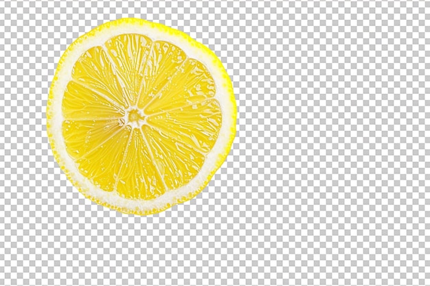 PSD isolated fresh lemon with half slice on transparent background