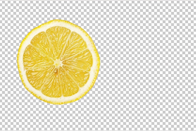 PSD isolated fresh lemon with half slice on transparent background