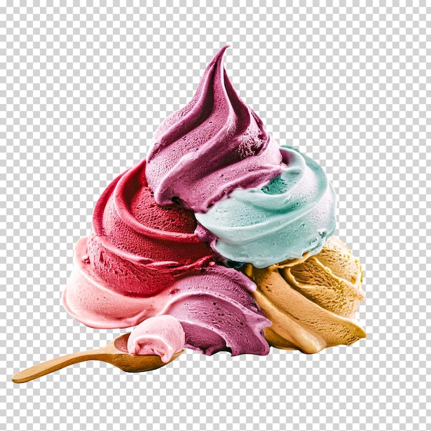 Isolated Gelato on Transparent Background