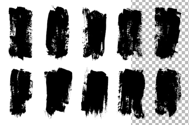 Isolated grunge brush collections