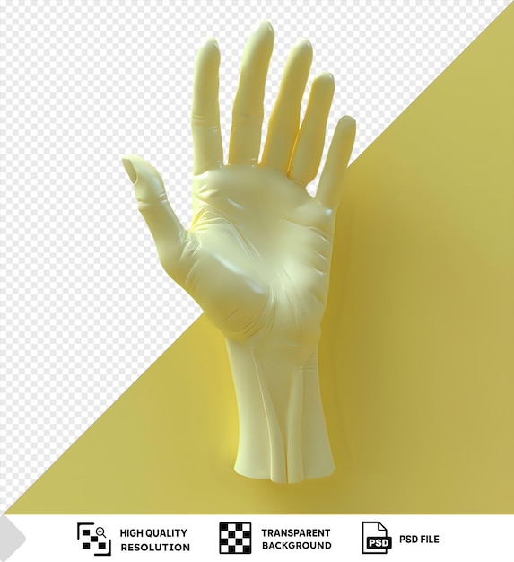 isolated hand arm human concept on a yellow background png