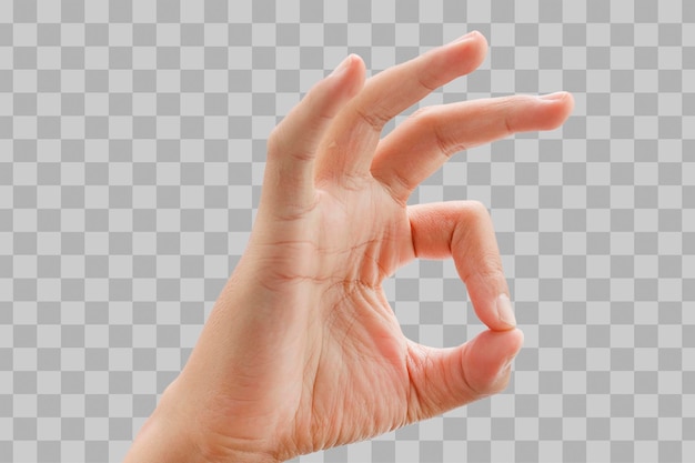 Isolated hand OK sign